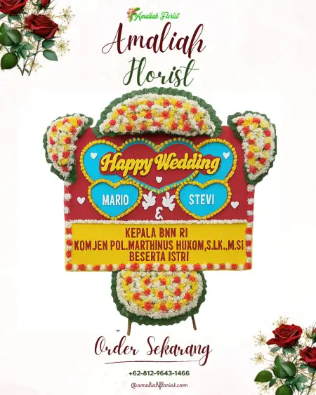Papan Bunga Pernikahan The Gala Alam Sutera